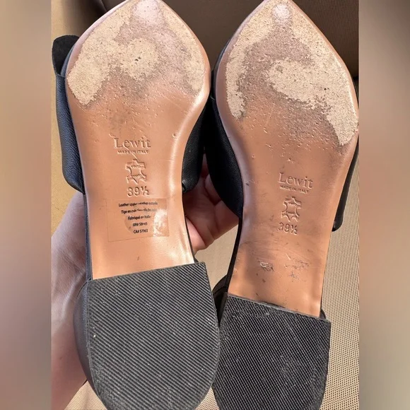 LEWIT Alessia Ruffle Flats with Ankle Straps, Black, Size EU 39,5 - Picture 8 of 15